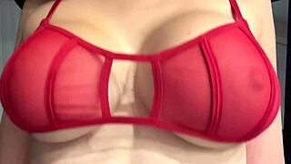 Whoa, Italian milf Artemisia Love teases her juicy big tits in red bra! 🔥🍒
