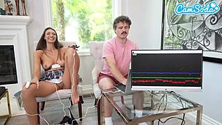 ever wonder if this busty brunette lies? she fails test sucks dick rides cock hard??