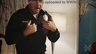 Officer Step-Daddy Leana Lovings Sucks and Fucks in Taboo Office Orgasm