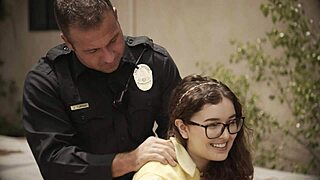 Officer Step-Daddy Leana Lovings Sucks and Fucks in Taboo Office Orgasm