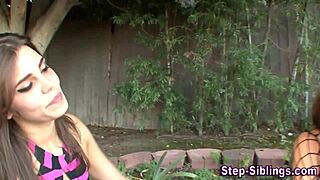 Teen Stepsisters Rub Heels Outdoor Passion!