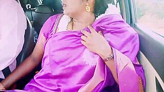indian housewife saree car sex with driver dirty talk beautiful natural tits orgasm rimjob