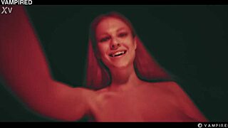 Omg blonde vampire domme rips clothes off redhead babe for wet pussy scissoring and facesitting slavery!!