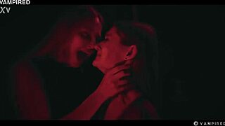 Omg blonde vampire domme rips clothes off redhead babe for wet pussy scissoring and facesitting slavery!!