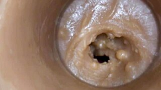 Watch me inject huge sperm load right into her pussy with this toy cam up close 4K!