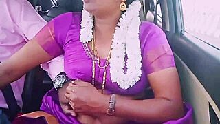 indian housewife saree car sex with driver dirty talk beautiful natural tits orgasm rimjob