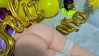 new year's quickie turns into virgin stepdaughter's tight ass and pussy debut