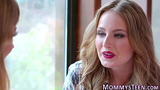 curious teen tribs with experienced milf for first steamy lesbian fun