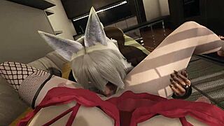 hilda and ghislaine go futa lesbian in mushoku tensei with big tits cumshot