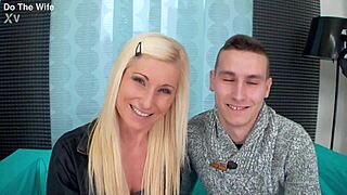 Skinny blonde milf wife vanessa hell rides cock then takes rough anal assfucking creampie from cuckold bull