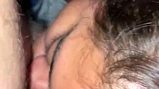 teen gets massive facial cumshot all over her glasses