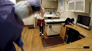 Ava siren in latex skirt gets face fucked and gaped by stranger backstage before screaming missionary slave pounding