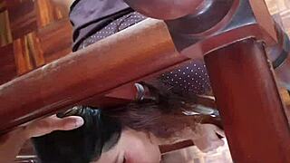 i'm stuck and my young stepmom housewife gets her fat ass pounded hard