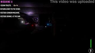 ankh bonfie slides cock between huge tits titty fuck game