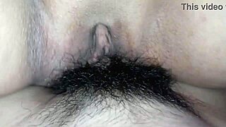 friend's husband slides into my tight shaved pussy on her bed