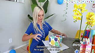 Bad Bella cures stepmom's periods while losing virginity in one wild fuck session