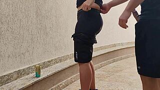 roommate lost the bet on palmeiras world cup, now bends over for service buddy's cock in dorm punishment creampie