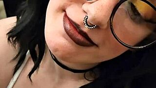 he facefucks me deep then cums on my glasses