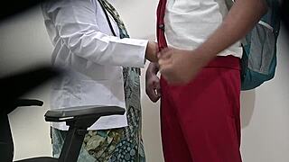 Patient flashes throbbing cock to horny doctor in hospital