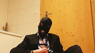 business suit hides wild foot fetish masturbation frenzy!