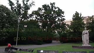 hey, imagine this cute teen getting fucked hard in a public city threesome orgy!