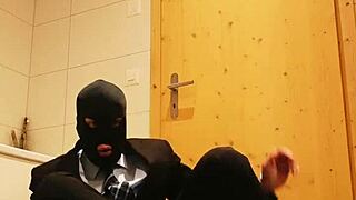 business suit hides wild foot fetish masturbation frenzy!
