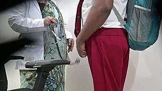 Patient flashes throbbing cock to horny doctor in hospital