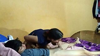Stepsis sneaks in to deepthroat and titty cum on small tits after my nap