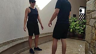 roommate lost the bet on palmeiras world cup, now bends over for service buddy's cock in dorm punishment creampie