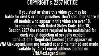 madison summers gags on alex legend's thick cock too tight for her throat