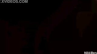 Nikki Benz Fingers Wet Pussy in High Heels Outdoors