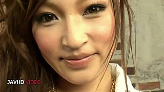 yukina momi bares shaved pussy in double anal penetration scene