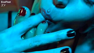 Latinas Crave Kissing Honey-Covered Feet in Lesbian Foot Fetish Kiss!