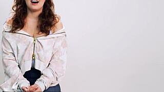 big ass brunette milf rips clothes for wild solo pussy rub