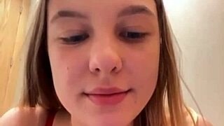 bbw amateur's first time fingering fat pussy and big tits outdoors public close up