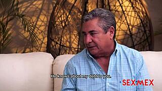 Sexmex Carolina Guerrero Pays Off Daddy's Debt with Quickie Blowjob Fuck