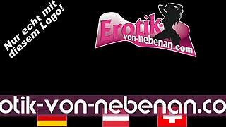 german teen 18+ gives homemade pov footjob on her soft feet