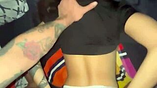 skinny latina teen rides bbc anal creampie cowgirl gaping petite homemade