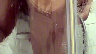 Petite Arab Teen Fingers Wet Pussy in Shower