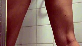 Petite Arab Teen Fingers Wet Pussy in Shower