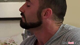 oh man this milky skinned tattoo tranny gettin pumped sooo hard!!