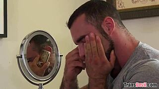 oh man this milky skinned tattoo tranny gettin pumped sooo hard!!