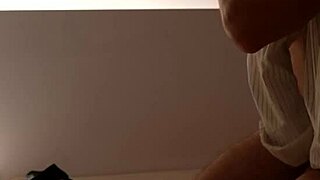 step sis grips bro's hands tight during their rough passionate pussy pounding