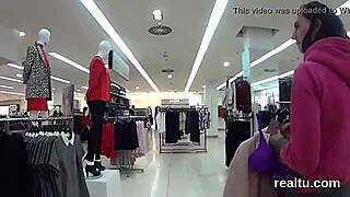 Czech cutie seduced in mall shop rides cock in pov