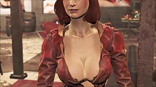 piper's fallout 4 lust explodes in wild lesbian strapon teen action!