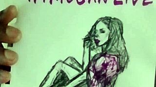 Thinking of romantic sketches worshipping women in jeans for free