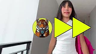 superhot influencer takes massive cumshot facial after interracial doggystyle pounding