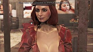 piper's fallout 4 lust explodes in wild lesbian strapon teen action!