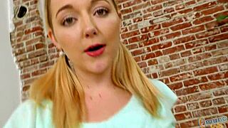 Blonde Iris Rose strokes cock hard... ready for that facial cumshot? 💦😈