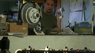 Blonde worker pussy devoured by tongue in vintage cinema striptease frenzy!